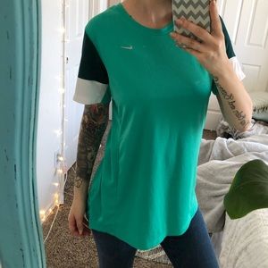 Nike Running Dri-Fit Green Workout Tee Shirt